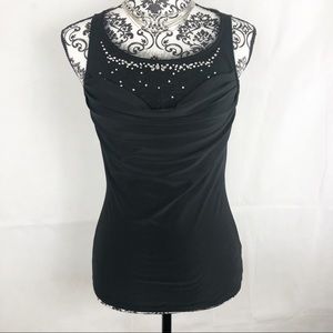 White House Black Market | Black Tank Top Blouse